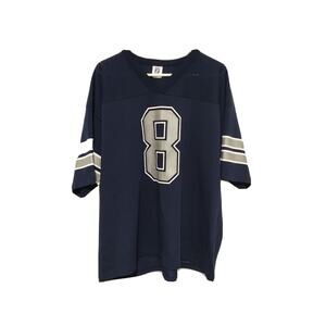 VTG Troy Aikman Dallas Cowboys NFL Navy Blue Logo 7 Jersey Mens Sz XL USA Made